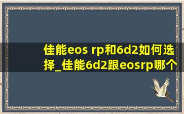 佳能eos rp和6d2如何选择_佳能6d2跟eosrp哪个好